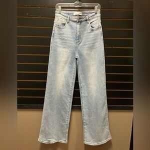 Risen Jeans Light Wash High Rise Wide Leg Jeans 9/29